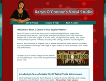 Tablet Screenshot of karynoconnorvoice.com